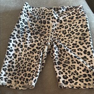 EVCR Leopard Print Biker Shorts